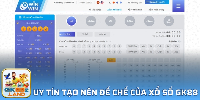 Uy tín tạo nên đế chế của Xổ số GK88 